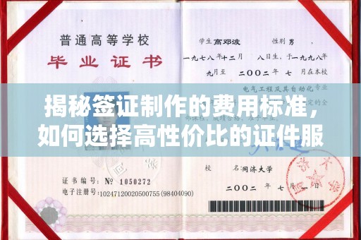新荣揭秘签证制作的费用标准，如何选择高性价比的证件服务